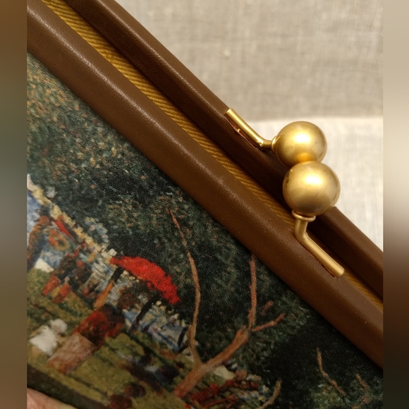 Jcon Los Angeles Seurat Graphic Arts Leather Clutch Purse Bag - Picture 5 of 8